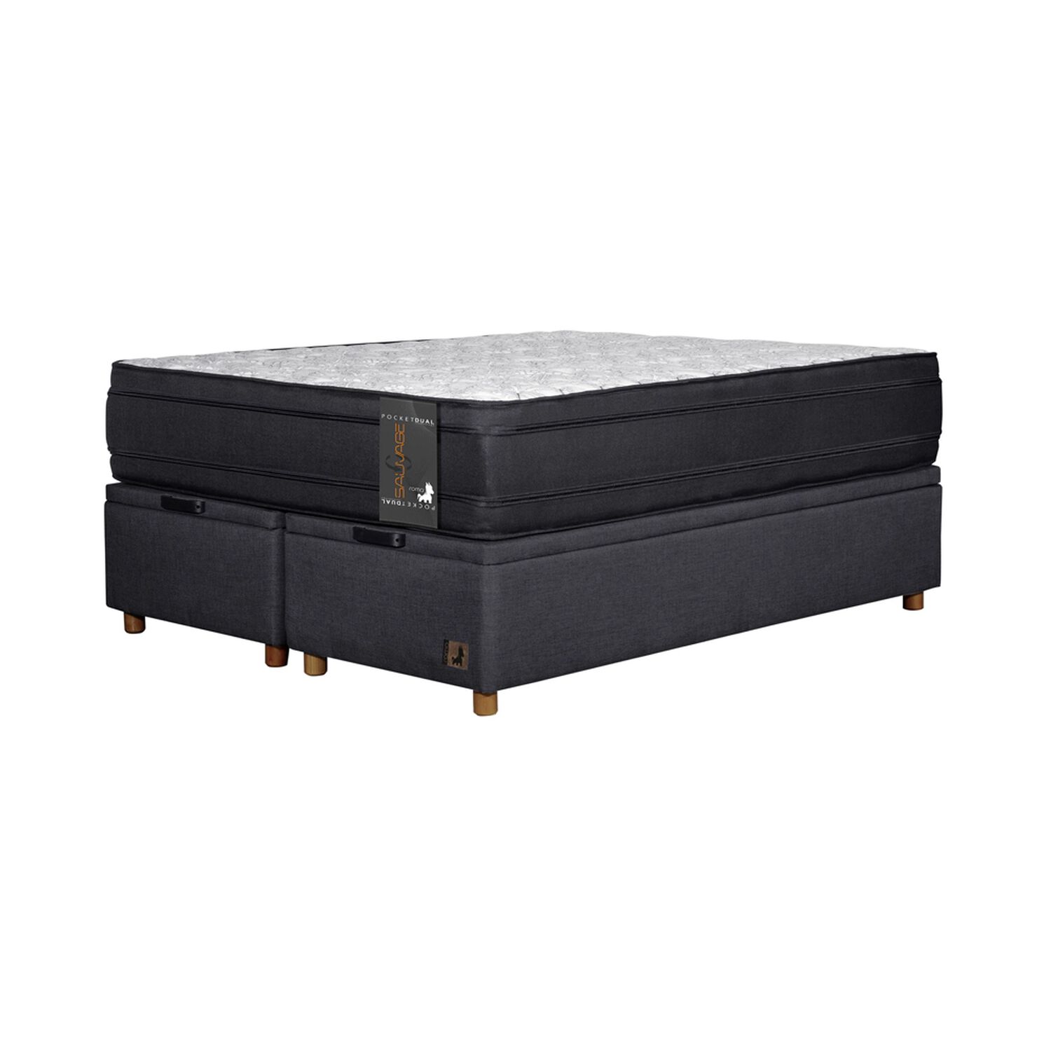 Cama Ba&uacute;l Mons Sauvage / 2 Plazas / Base Dividida image number 2.0