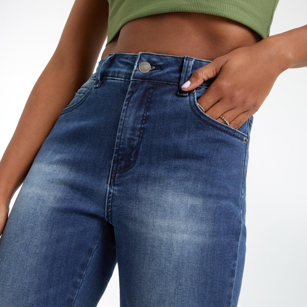 Jeans Focalizado Tiro Alto Skinny Mujer Rolly Go image number 4.0