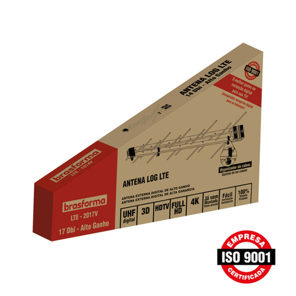 Kit Antena Externa Hd 17dbi + Mastil + 16m Cable De Regalo - Brasforma image number 4.0