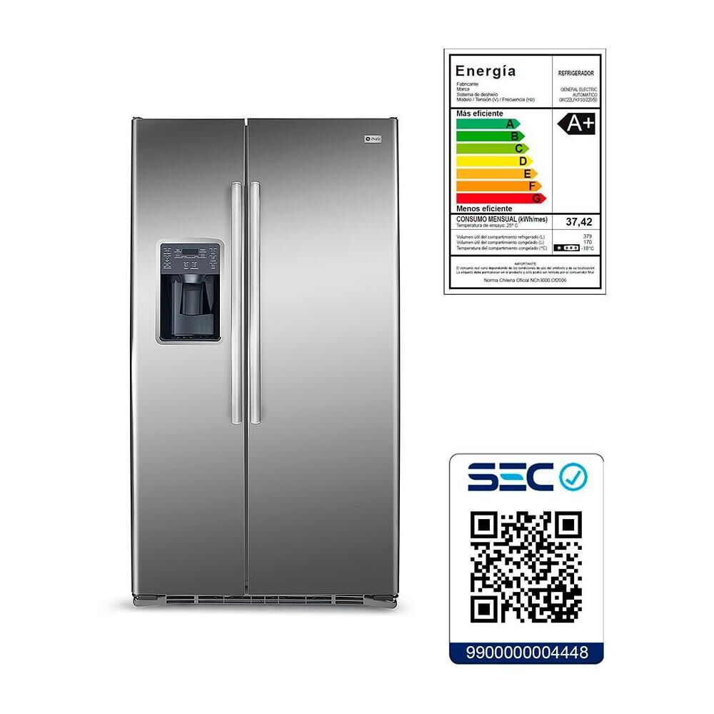 Refrigerador Side By Side GE GRC22LFKFSS / No Frost / 549 Litros / A+ image number 8.0