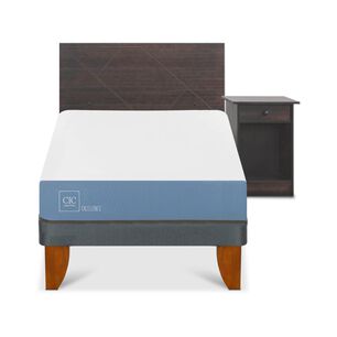 Cama Europea Cic Excellence / 1.5 Plazas / Base Normal + Set De Maderas
