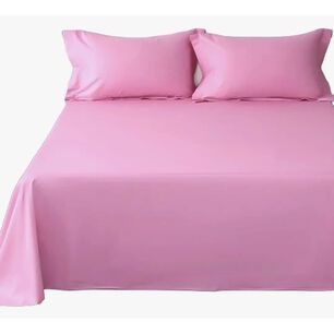 Sabanas De 144 Hilos Tama&ntilde;o King Rosa