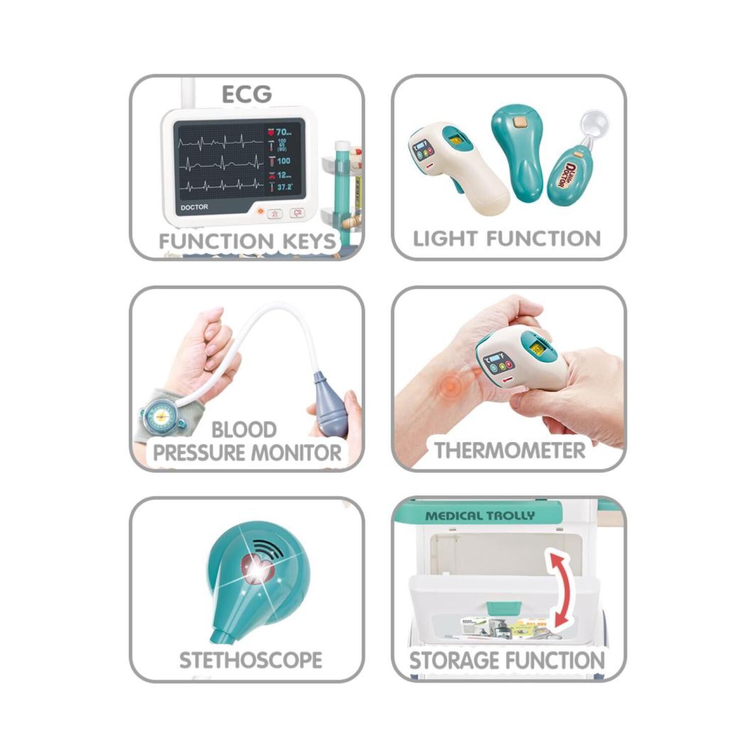 Juguete Set De Doctor Electrocardiograma 26pzas Infantil image number 3.0