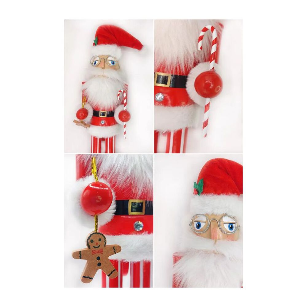 Cascanueces Santa De Madera Adorno De Navidad 38 Cm image number 1.0