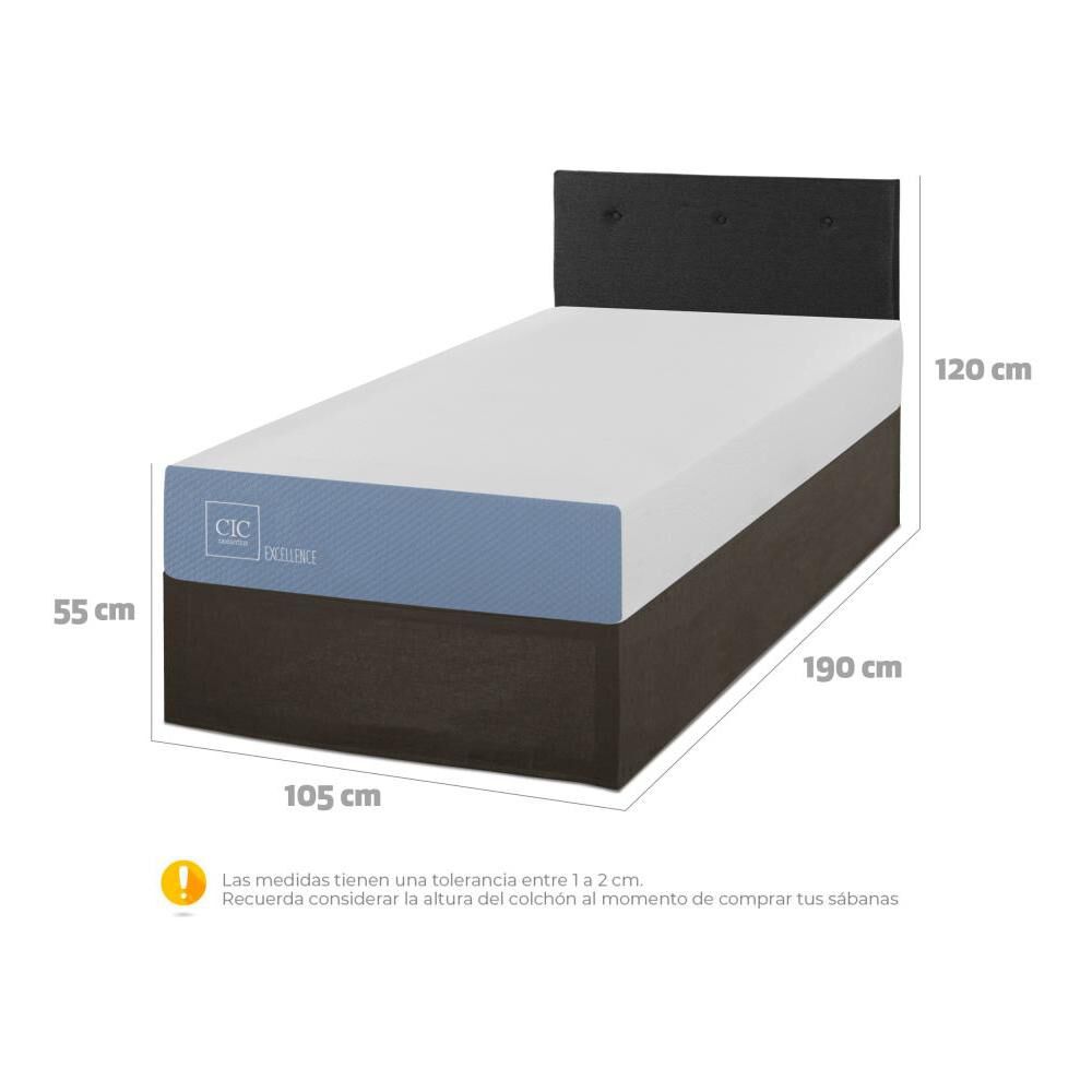 Cama Metálica Cic Iron Smart Excellence / 1.5 Plazas / Base Normal image number 4.0