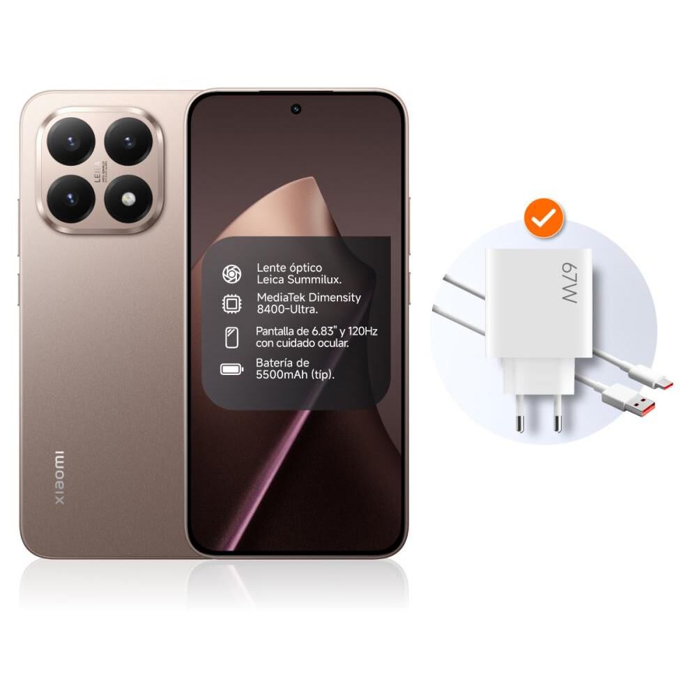 Smartphone Xiaomi 15T / 5G / 512 GB / Rose Gold / Liberado image number 0.0