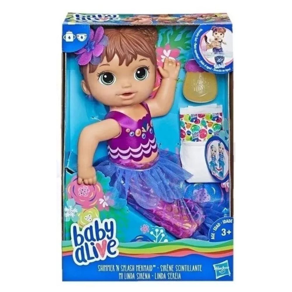 Juguete Muñeca Sirena Castaña Infantil Baby Alive Hasbro image number 2.0