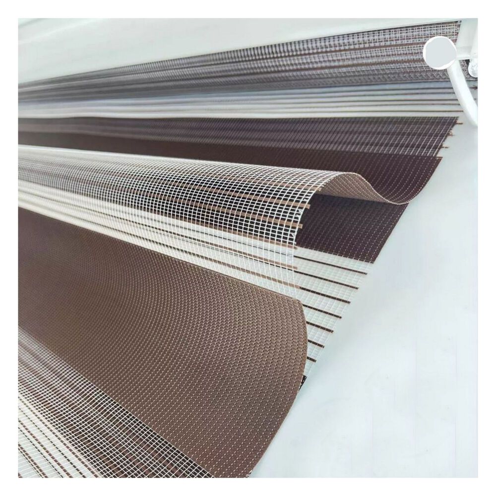 Cortina Roller D&uacute;o Zebra D&iacute;a Noche Caf&eacute; Oscuro 120 X 200 Cm image number 2.0
