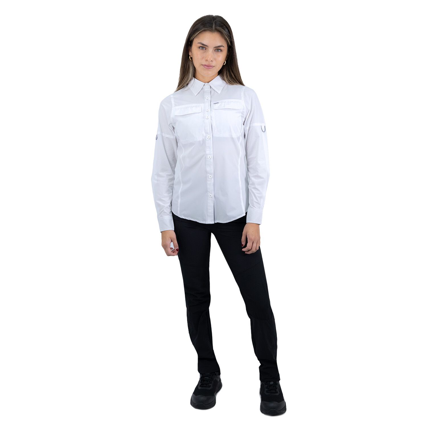 Camisa Hw Antakari Spandex Blanca Mujer image number 1.0