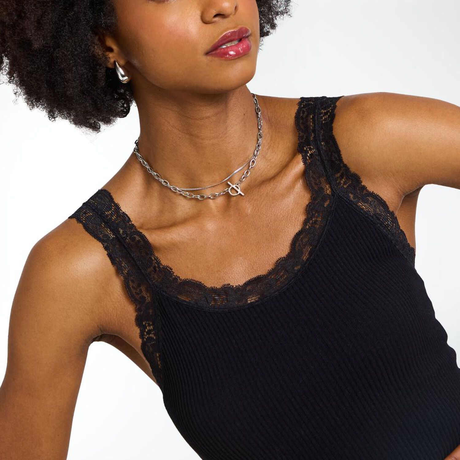 Body Encaje Tiradores Sin Mangas Cuello Redondo Mujer Rolly Go image number 4.0