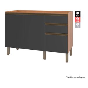 Mueble De Cocina Roca Macadamia / 2 Puertas / 3 Cajones