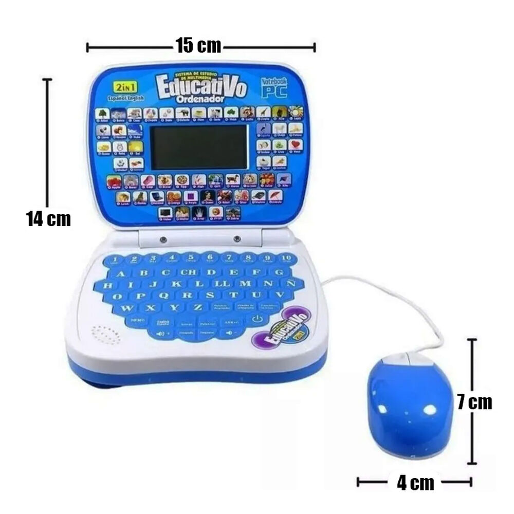 Mini Ordenador Didactico Educativo Juguete Notebook Mouse image number 2.0