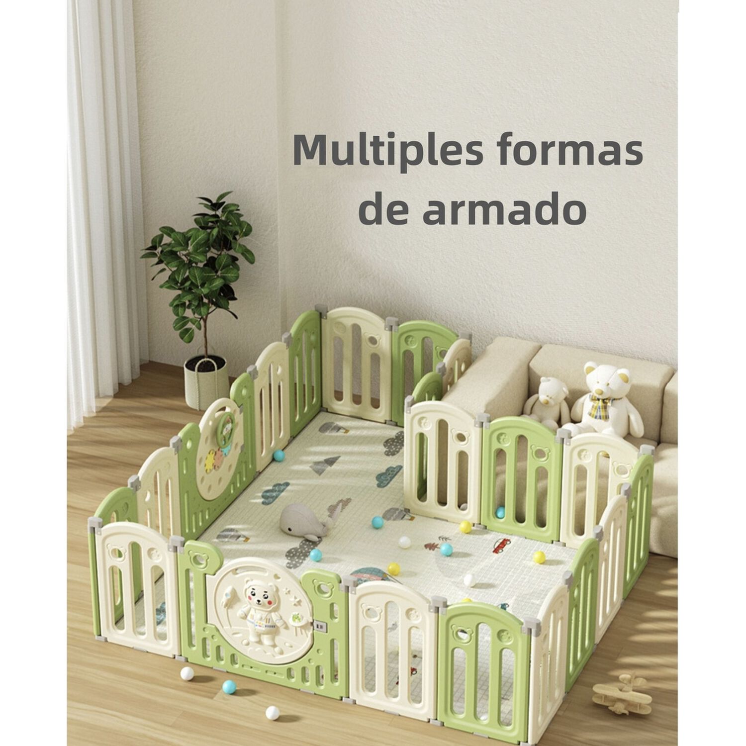 Corral Beb&eacute; 153x160cm Con Accesorios Lubabycas image number 6.0