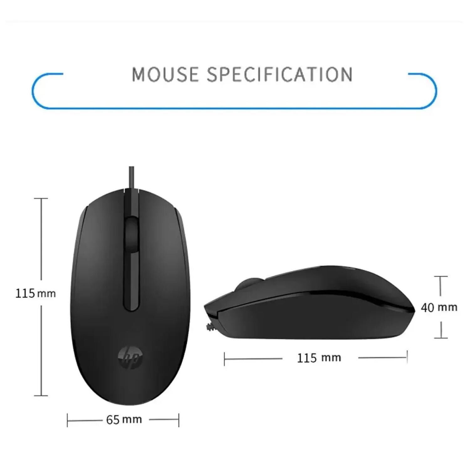 Mouse Alambrico Usb 3 Botones 1200dpi Negro M10 image number 3.0