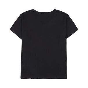 Polera Lisa Con Estampado Manga Corta Cuello V Mujer Lesage