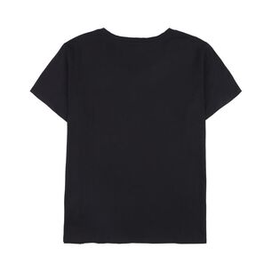 Polera Lisa Con Estampado Manga Corta Cuello V Mujer Lesage