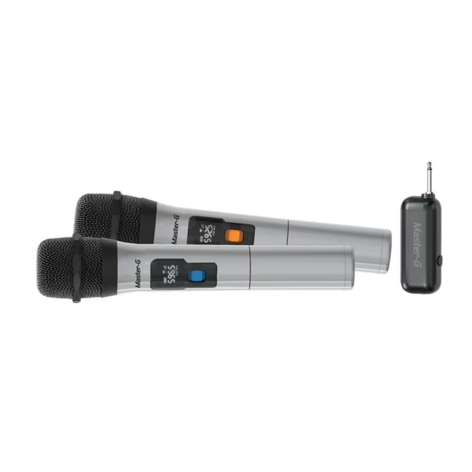 Kit 2 Microfonos Uhf Inlambricos Para Parlantes Gris Master-g image number 1.0