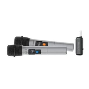 Kit 2 Microfonos Uhf Inlambricos Para Parlantes Gris Master-g