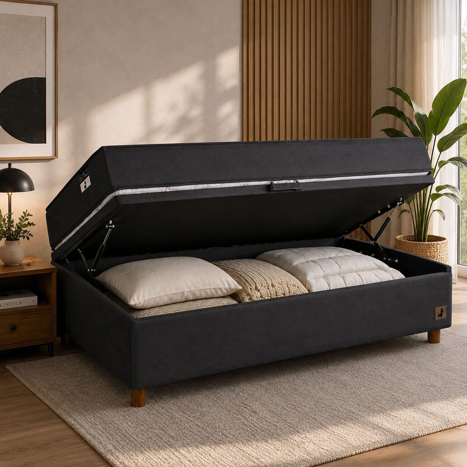 Cama Ba&uacute;l Mons Black / 1 Plaza / Base Normal image number 0.0