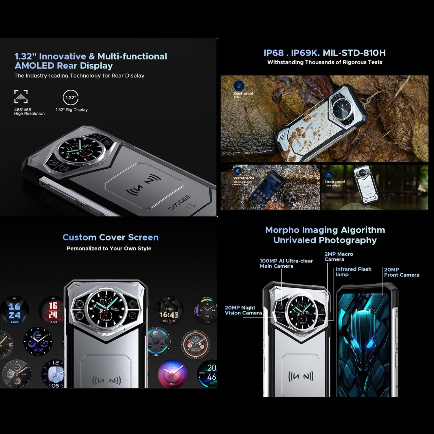 Doogee S200 - Smartphone Ultrarresistente, 100 Mp, 12gb+256gb, 10.100mah image number 4.0