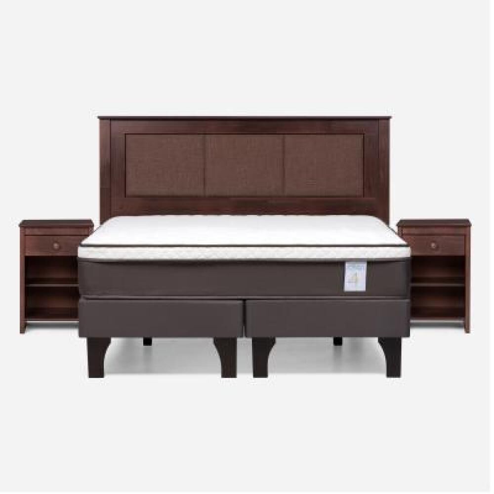 Cama Europea Rosen New Style 4 Plus / 2 Plazas / Base Dividida + Set De Maderas Rachel image number 8.0