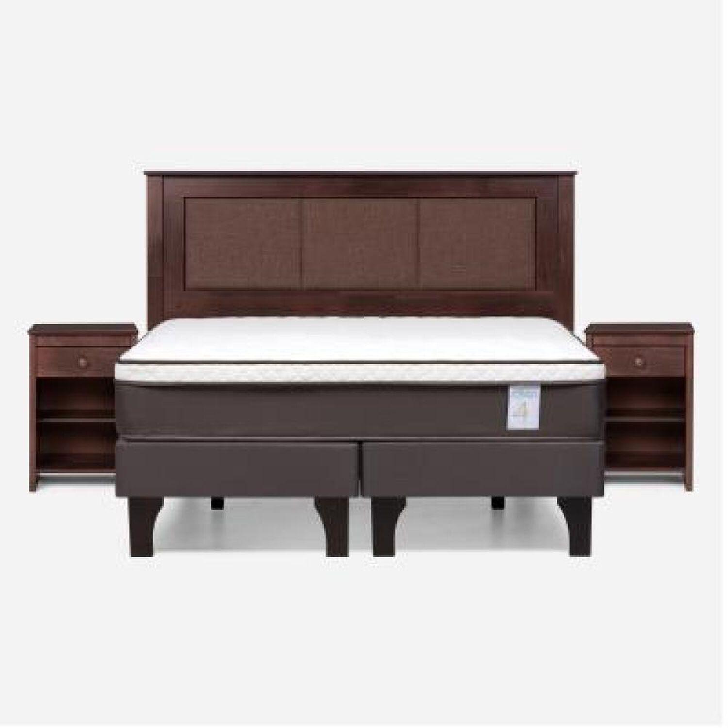 Cama Europea Rosen New Style 4 Plus / 2 Plazas / Base Dividida + Set De Maderas Rachel image number 8.0