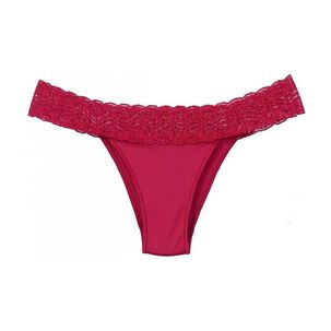 Calzon Microfibra Con Encaje Rojo 2rios