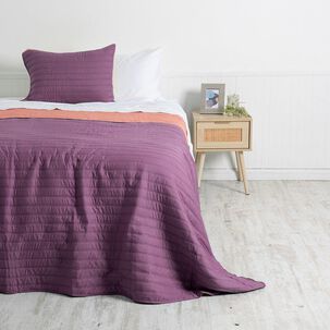 Quilt Toledo Mf 1.5 P Morado-coral