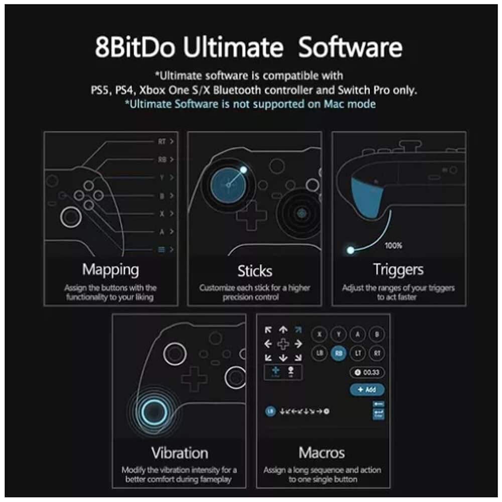 Adaptador Usb 8bitdo 2 Inalambrico Ps4 Ps5 N. Switch Pc Xbox image number 3.0