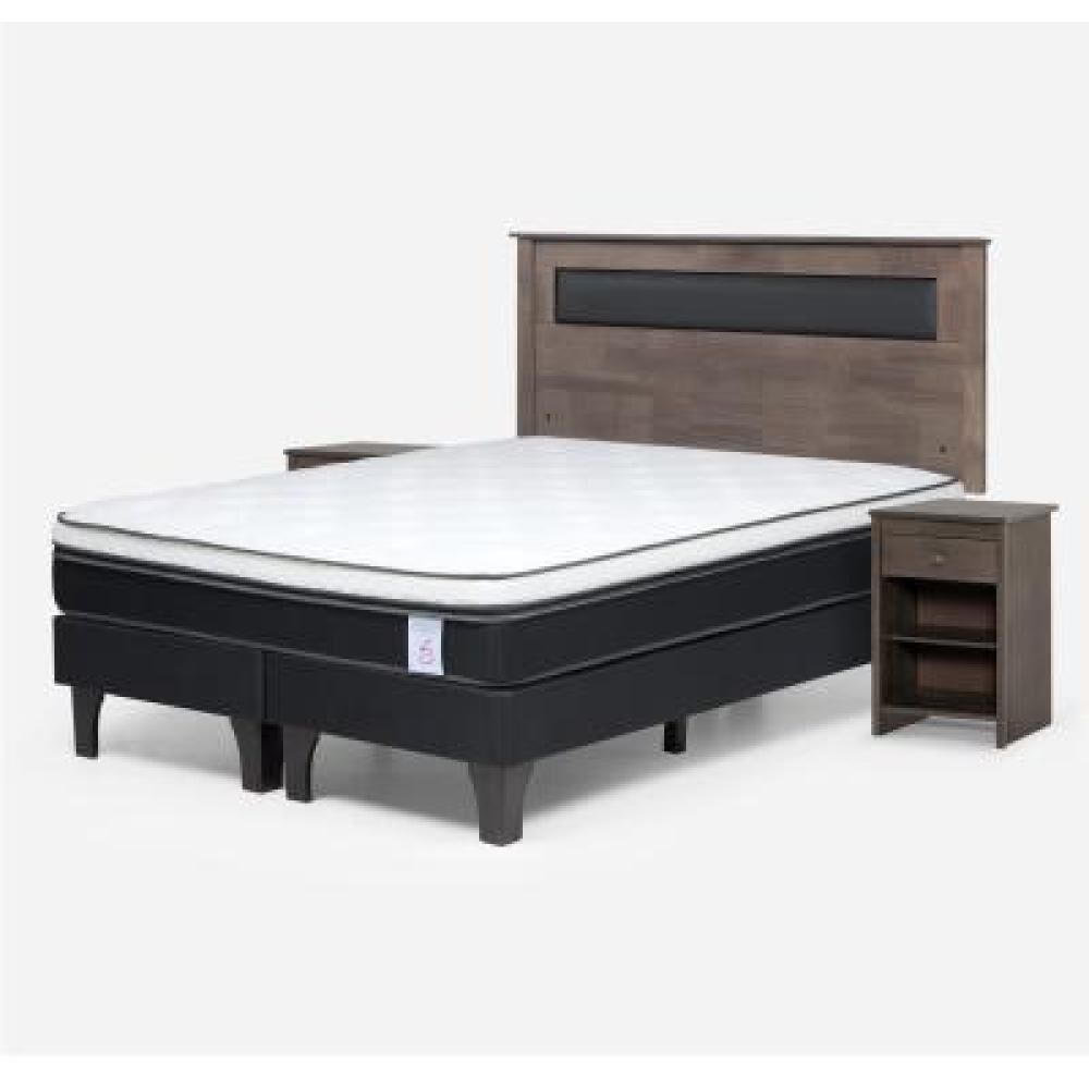 Cama Europea Rosen New Style 6 / 2 Plazas / Base Dividida + Set De Maderas image number 9.0