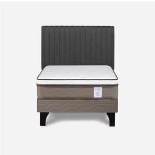 Cama Europea Rosen New Style 6 / 1.5 Plazas / Base Normal + Respaldo Lucio
