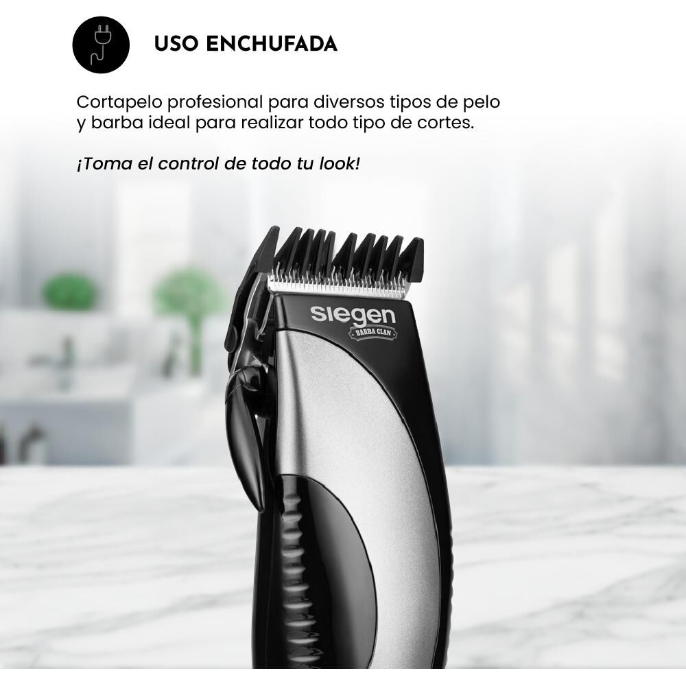 Corta Pelo Siegen Clipper SG-8200C01 Accesorios + 7 peines image number 5.0