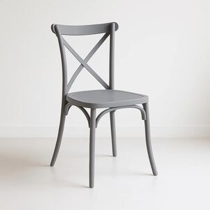 Silla Crossback Danubio De Terraza Exterior O Comedor - Gris