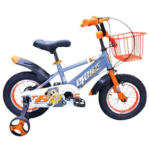 Bicicleta Aro 12 Infantil Cfbike Gris/naranjo