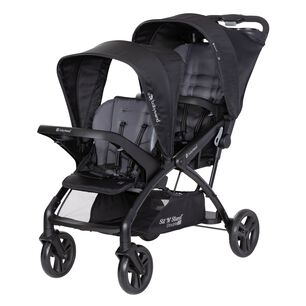Coche Doble Sit N' Stand 2.0 Dash Black | Para 2 Ni&ntilde;os, Desde 6 Meses.