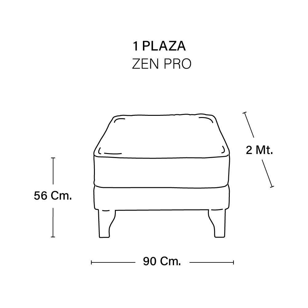 Cama Europea Latam Home Zen Pro / 1 Plaza / Base Normal image number 3.0