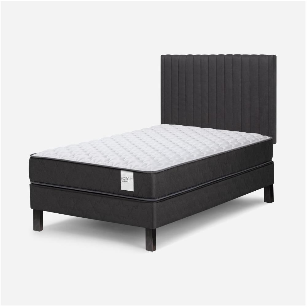 Cama Europea Rosen Wave / 1.5 Plazas / Base Normal + Respaldo image number 2.0