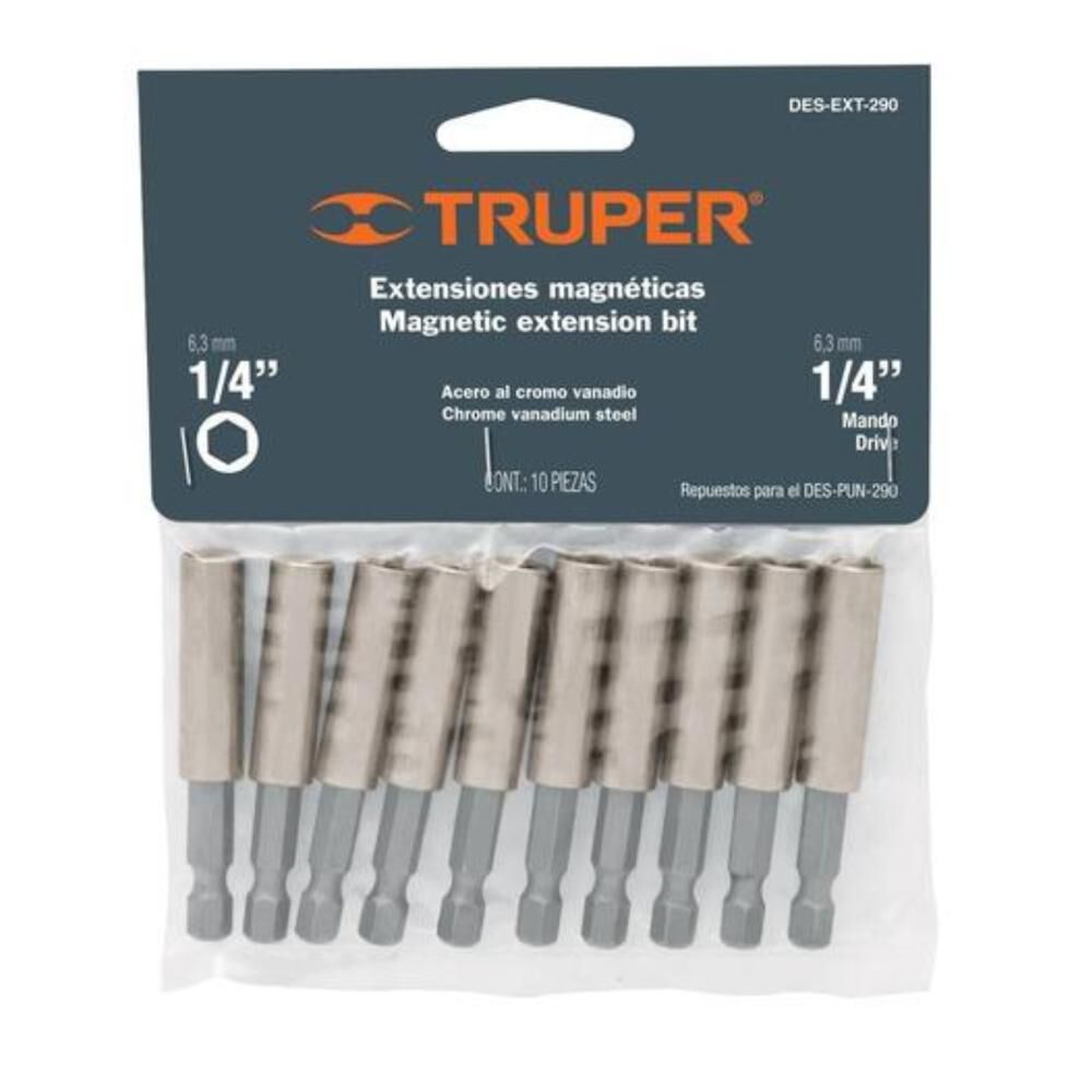 Adaptador Extencion Hexagonal Magnetico 1/4 Truper image number 0.0