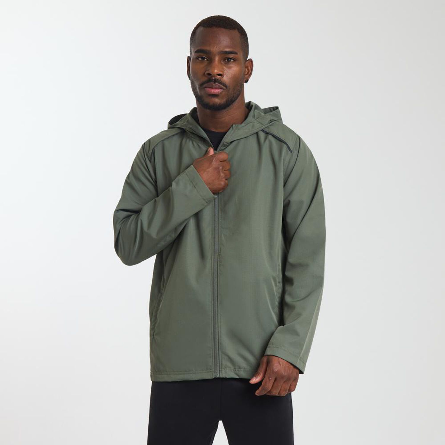 Chaqueta Deportiva Cuello Alto Con Capucha Hombre Wetland image number 0.0