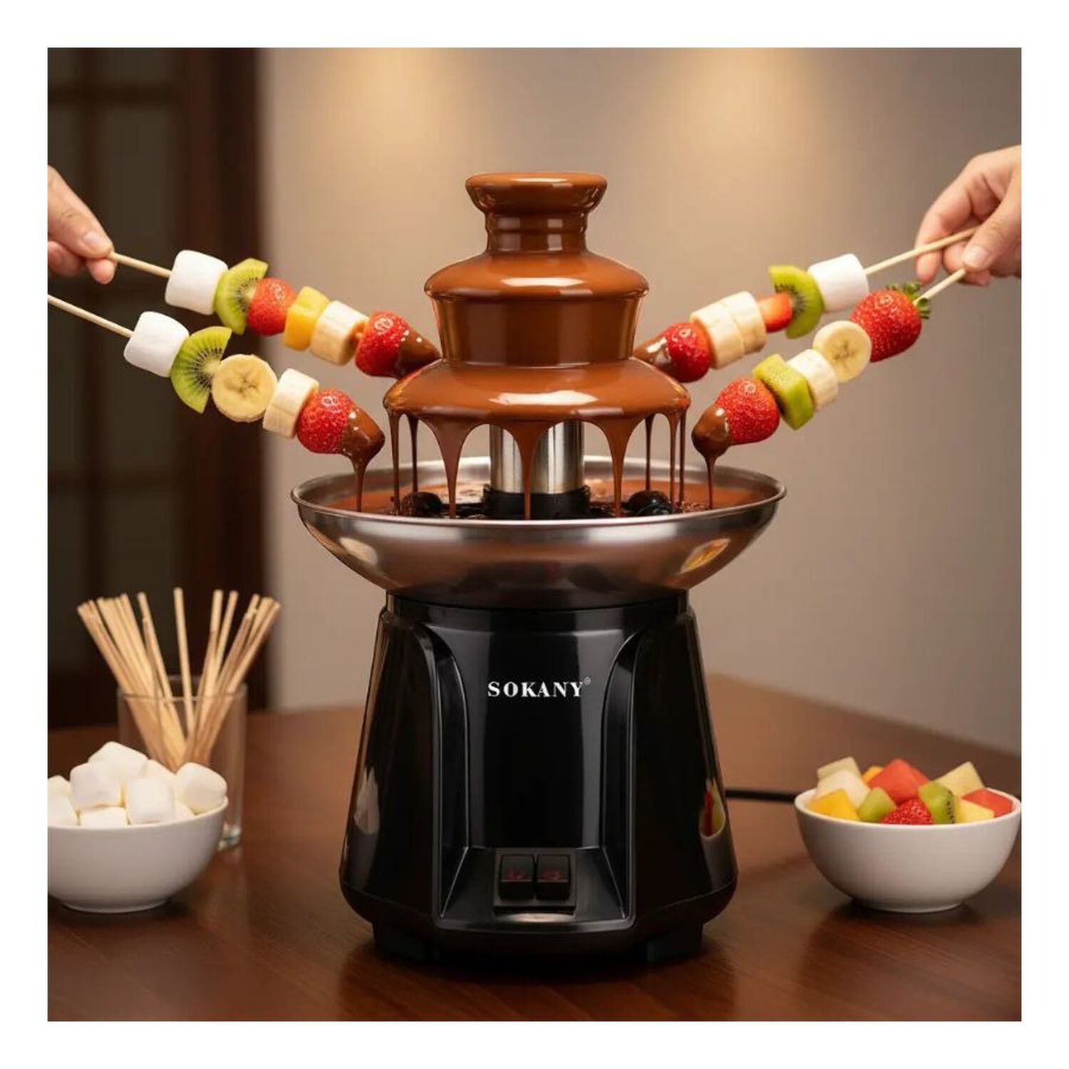 Fuente De Chocolate Electrica Sokany 3 Niveles 60w image number 1.0