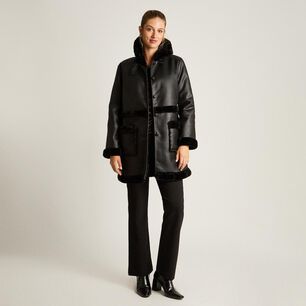 Chaqueta Bonded Cuello Solapa Mujer Lorenzo Di Pontti