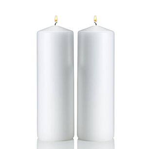 Pack De 2 Velas 15 X5 Cm Blancas