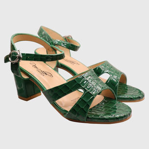Sandalia Taco Cuadro Verde