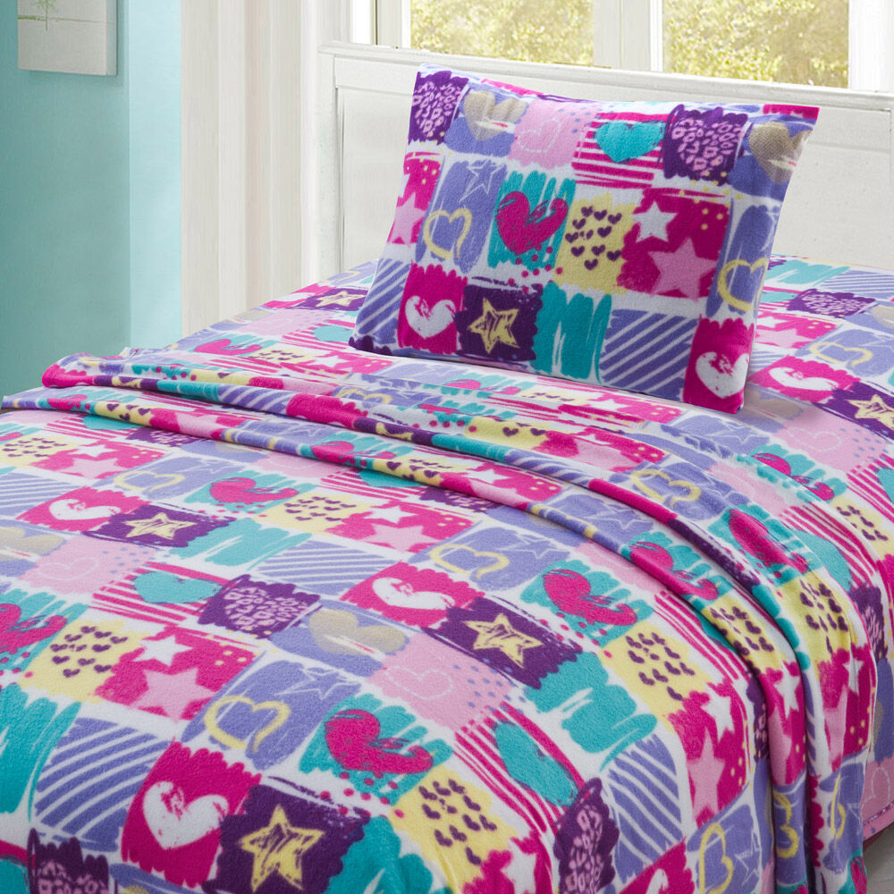 Juego De S&aacute;banas De Polar Casaideal Coraz&oacute;n / 1.5 Plazas image number 0.0