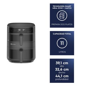 Freidora De Aire 11l Digital Dual Doble Cesta 2500w Eaf190