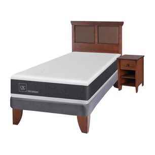 Cama Europea Cic Ortopedic / 1.5 Plazas / Base Normal  + Set De Maderas
