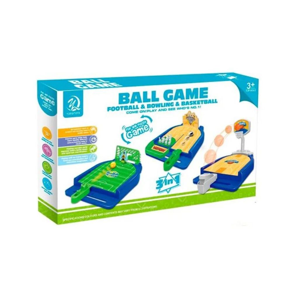 Juego De Mesa 3 En 1 Futbol Basquet Bowling Familiar image number 1.0
