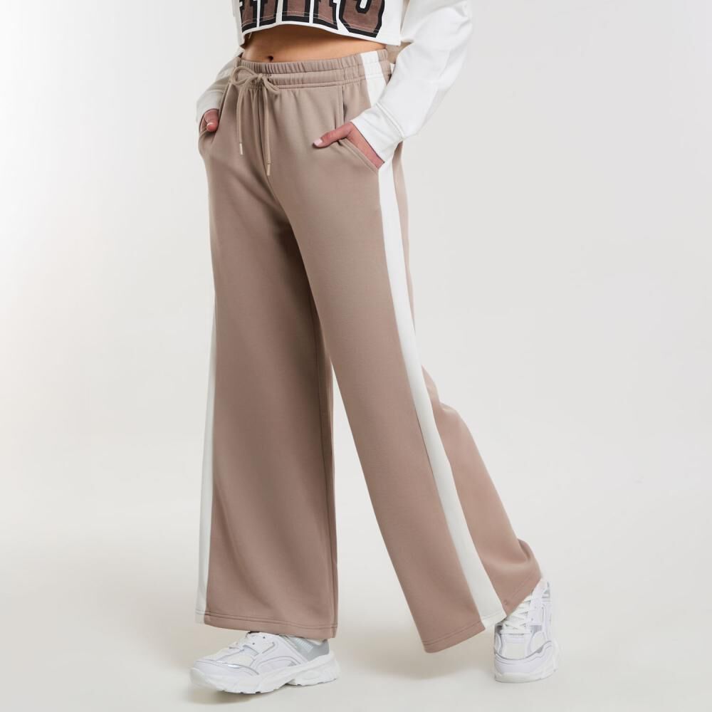 Pantalón De Buzo Tiro Medio Wide Leg Mujer Rolly Go image number 2.0