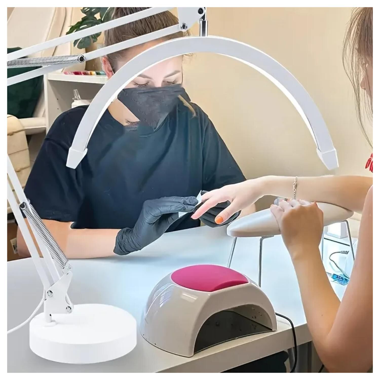 Lampara Ajustable Con Base Para Manicurista Pesta&ntilde;as Cara image number 2.0