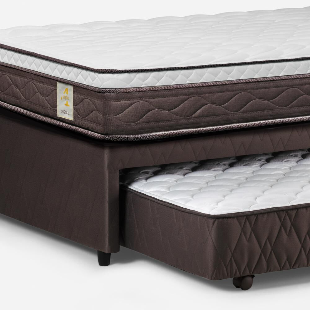 Cama Nido Rosen New Style 4 Plus / 1.5 Plazas / Base Normal + Set De Maderas image number 4.0